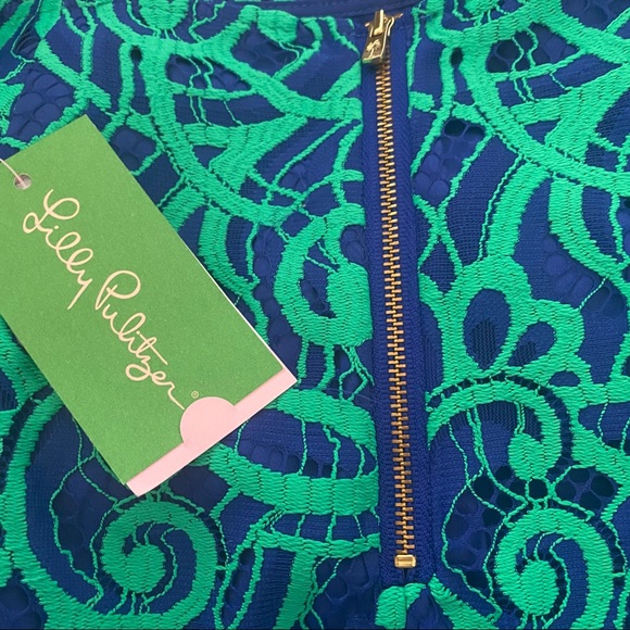 Lilly Pulitzer Blue & Green Hyacinth Lace Skirt - Picture 9 of 12